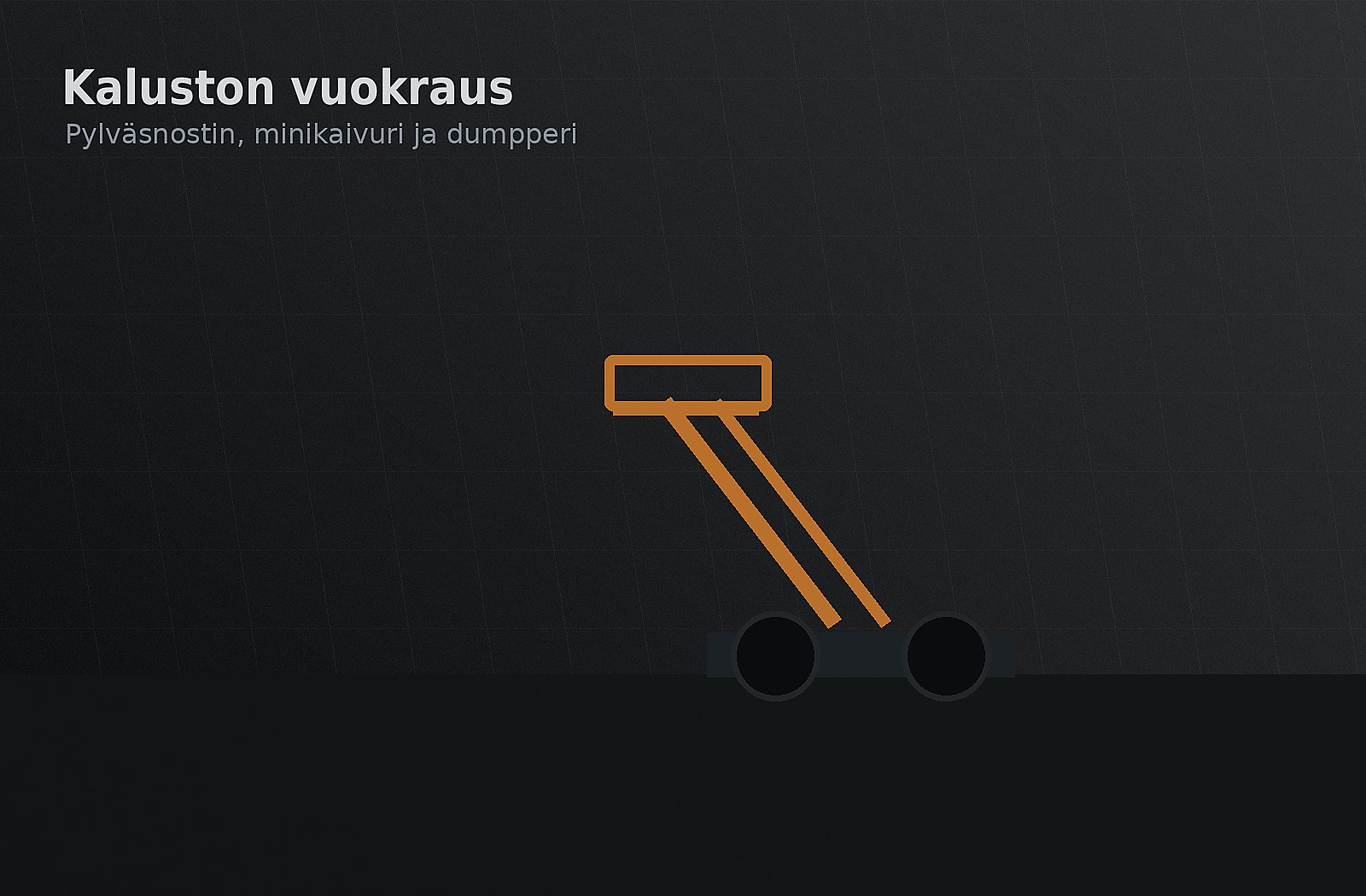Tela-alustaisen pylväsnostimen teollinen kuvituskuva